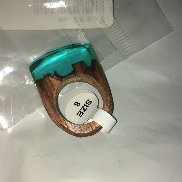 Handmade Wood Acrylic Ring - Picture 2 of 3